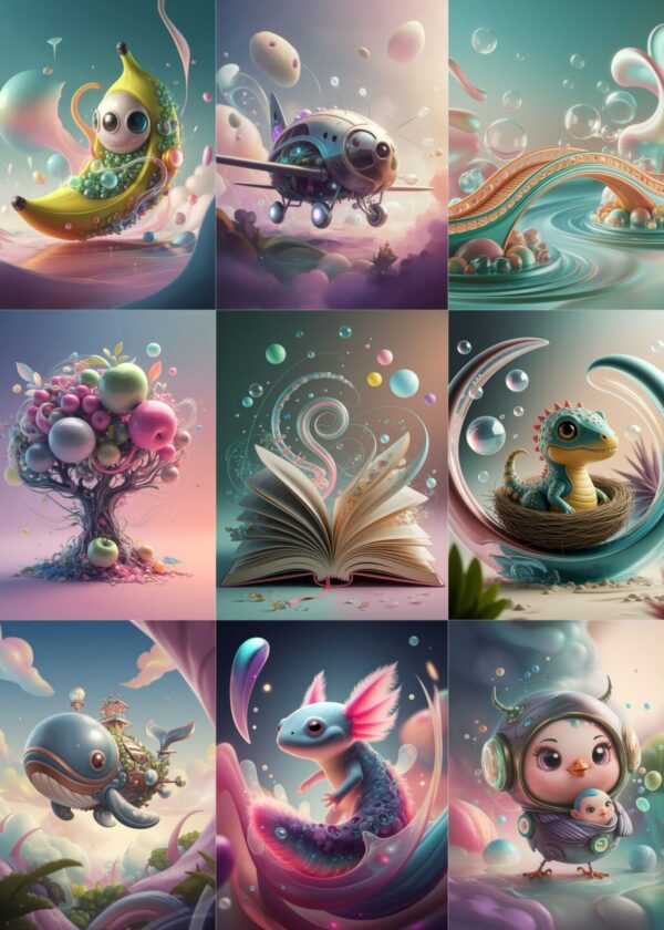 Cute Abstract Kids Story Illustration Prompt For Ideogram AI - Image 4