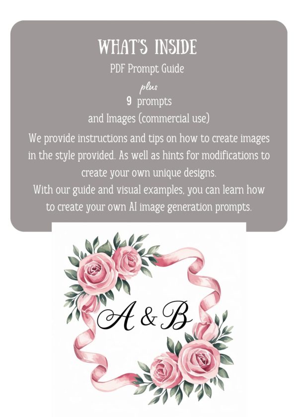 midjourney prompt Watercolor Wedding Crests and Monograms