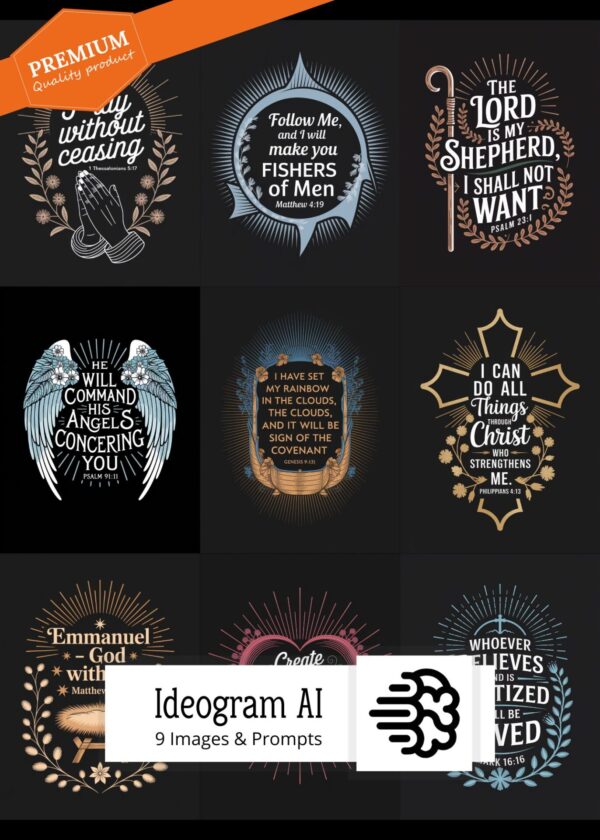 Ideogram AI Prompt for Christian T-shirt designs