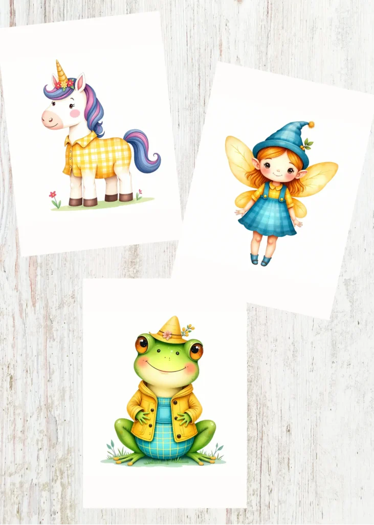 images on white background