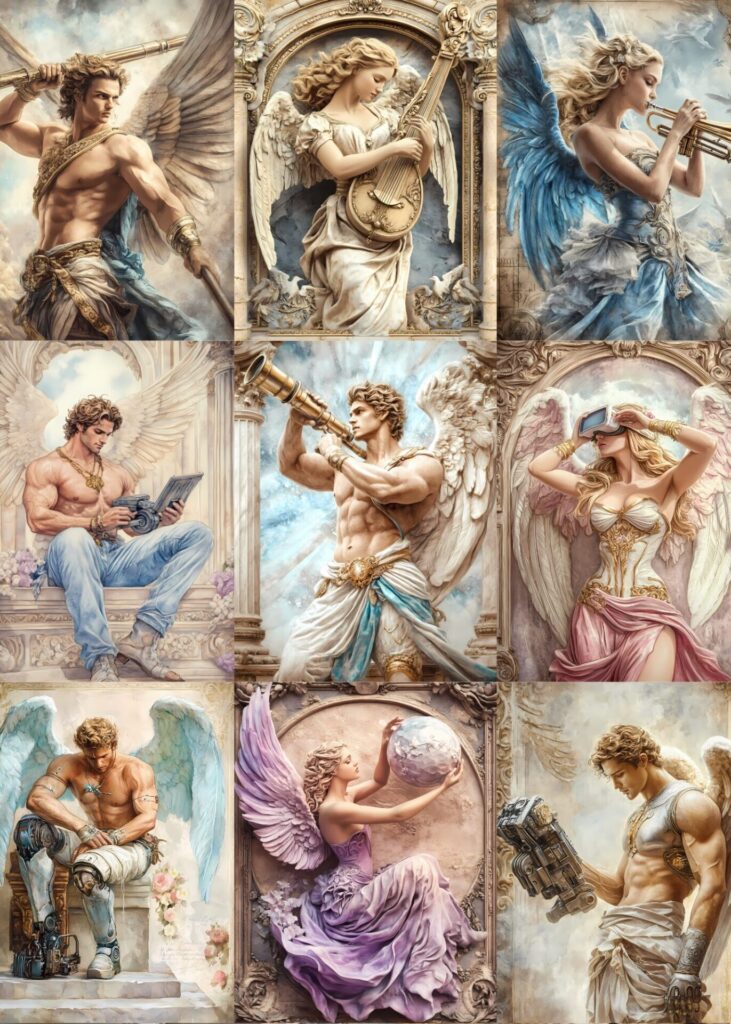 Angels Junk journal pages