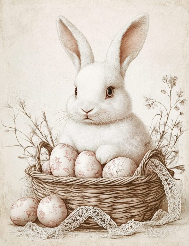 Easter Bunny Vintage Illustrations Free