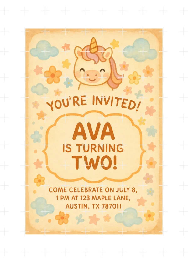 Create adorable birthday flyers in minutes