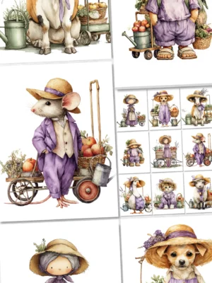 Midjourney v7 Prompt for Lavender Garden Characters