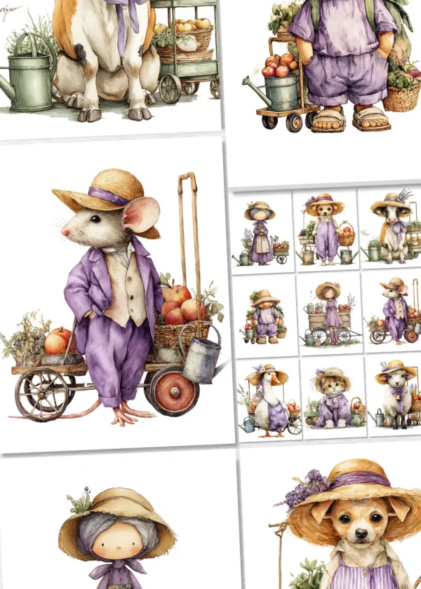 Midjourney v7 Prompt for Lavender Garden Characters