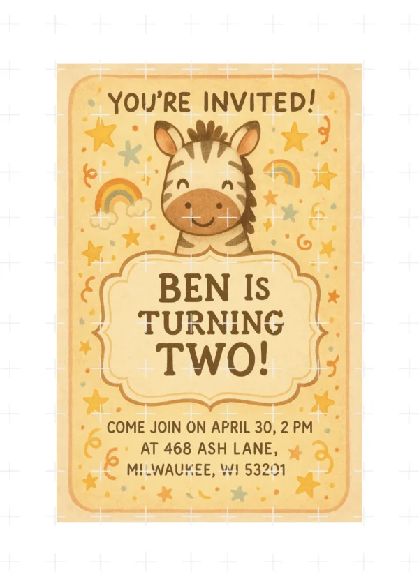 The perfect birthday flyer with just one click