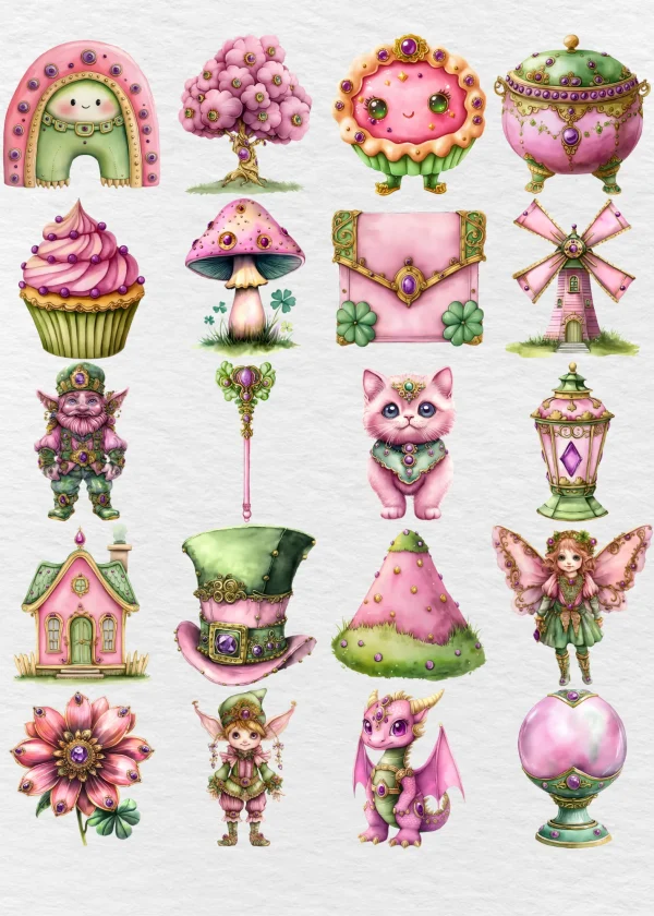 saint patricks day watercolor clipart