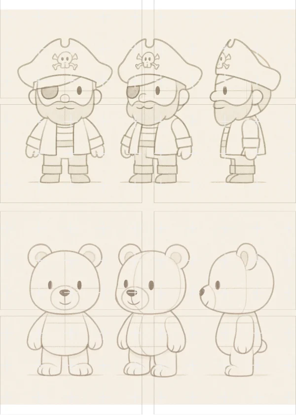 Character drawing for elementary school