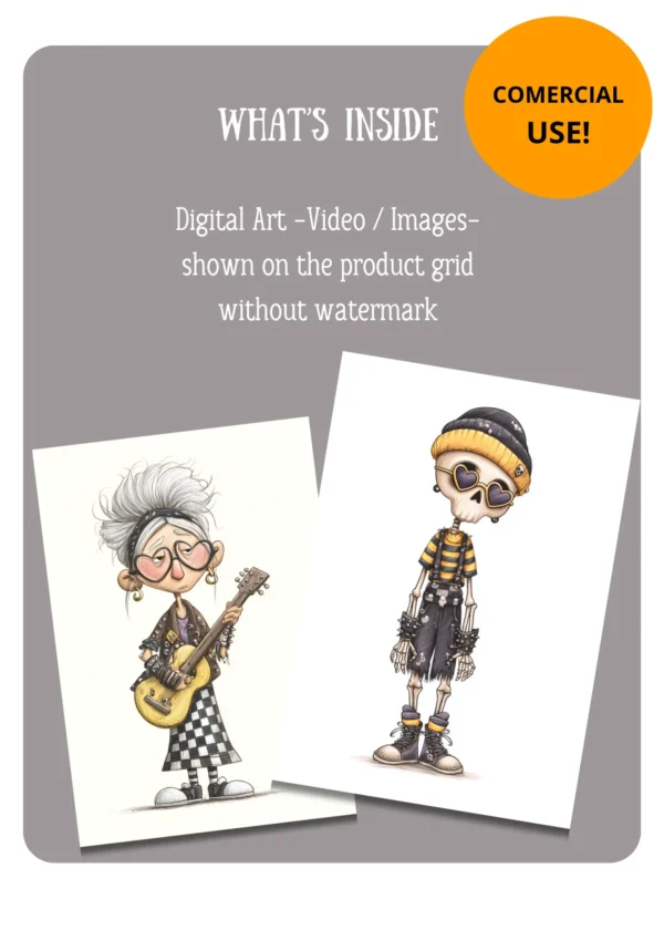 midjourney punk teen illustration prompt