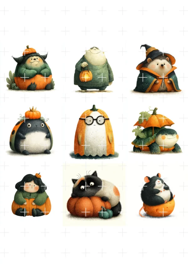 Halloween Clipart Prompts for MidJourney