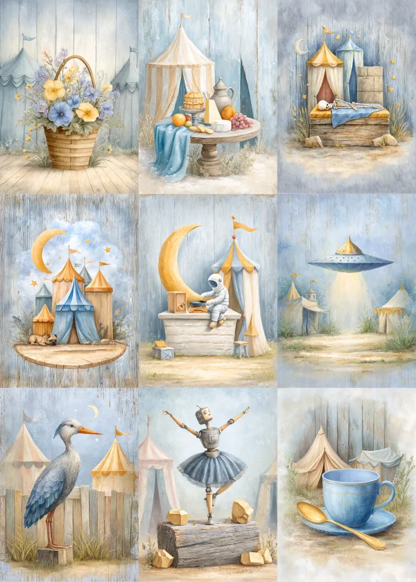 Surreal Fairytale Circus Junk Journal Kit – 24 Printable Pages - Image 2