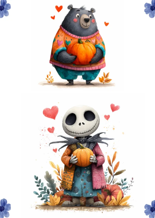 Cute Halloween Characters Clipart PNG Transparent - Image 6