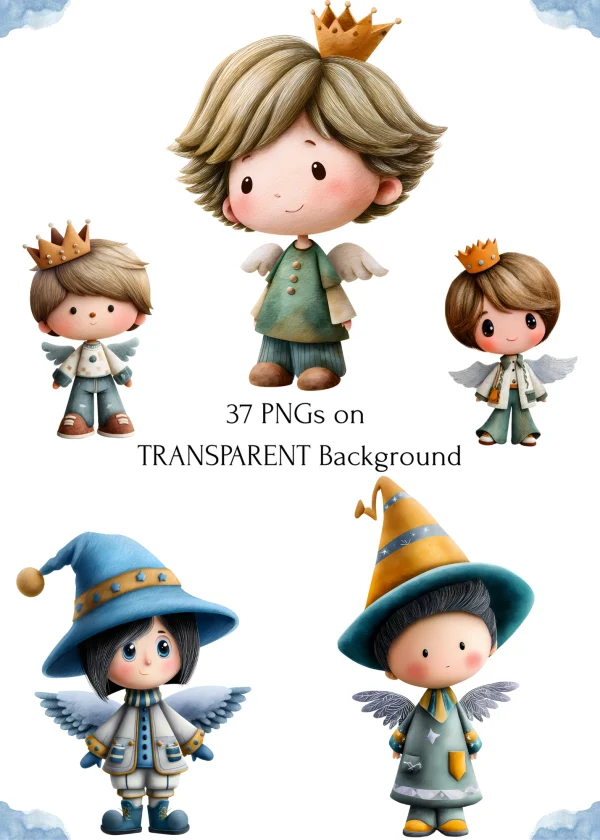 Angel clipart set for scrapbooking