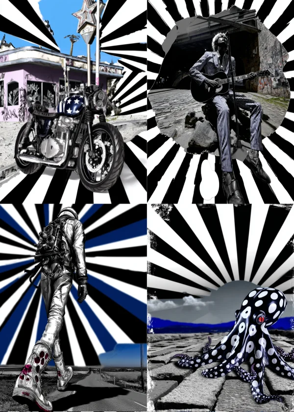 Dynamic Photorealism on Black White Rays
