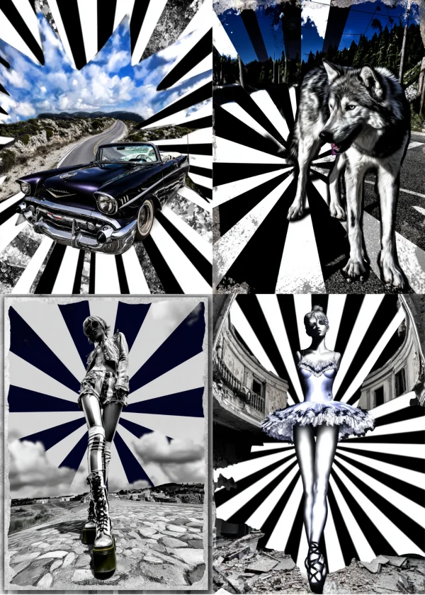 Dynamic Photorealism on Black White Rays