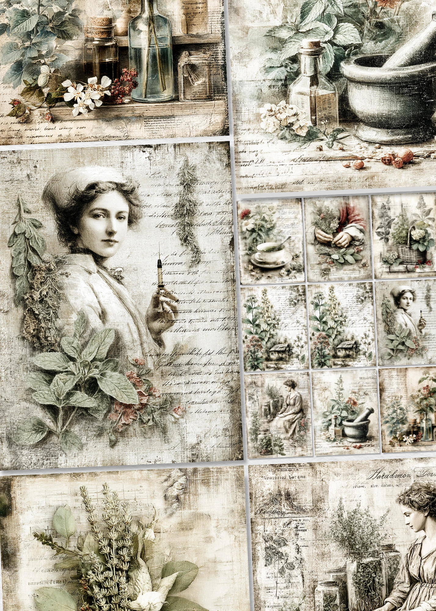 Midjourney Prompts for Herbal Junk Journal Pages PDF Guide