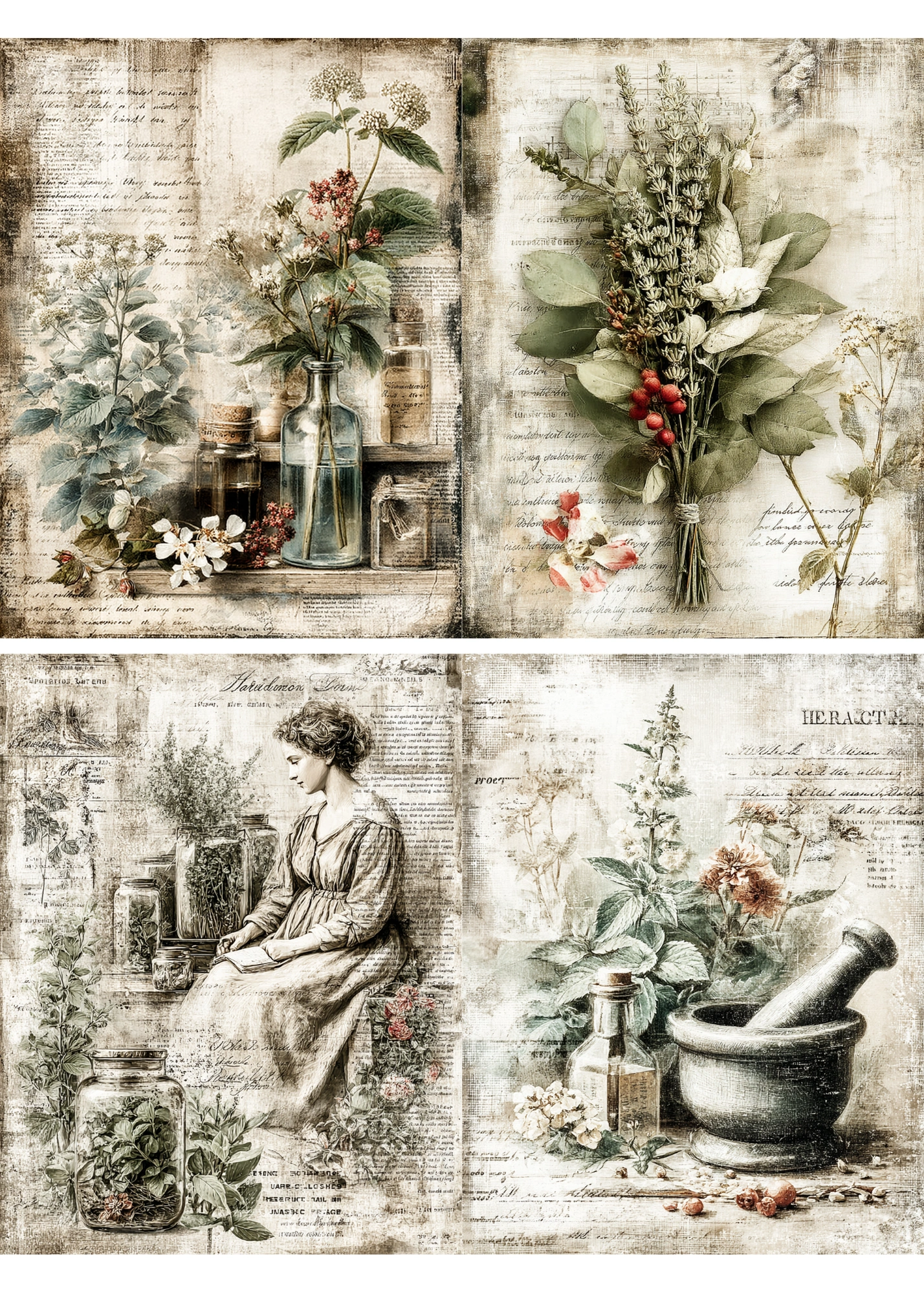 Herbal Junk Journal Pages