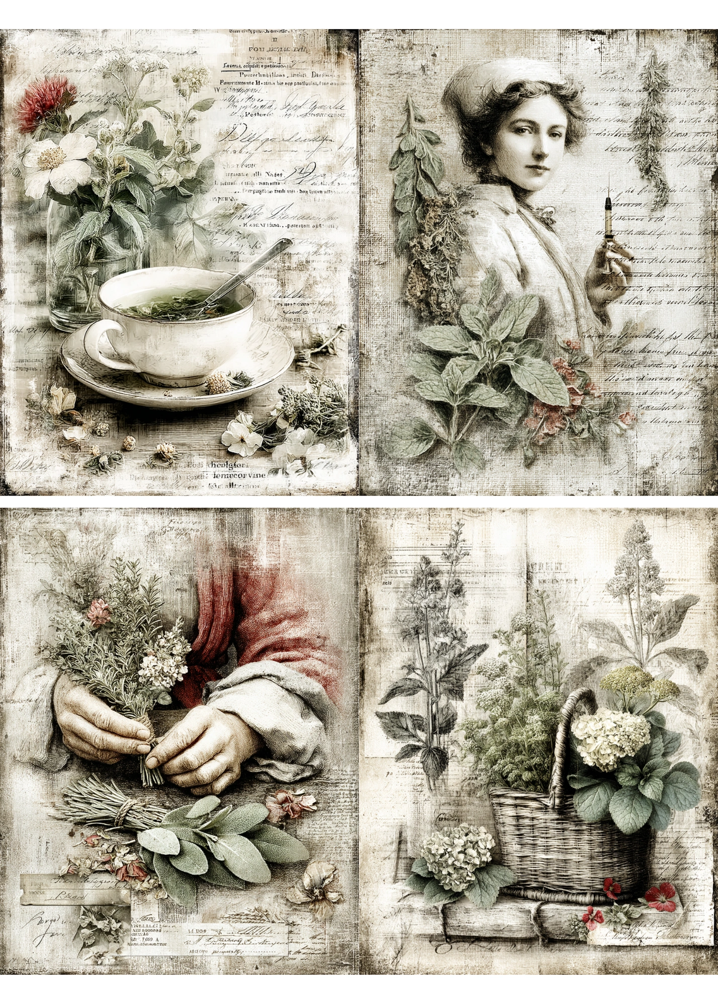 Herbal Junk Journal Pages