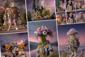 Midjourney Prompts PDF Guide for Surreal Piecemeal Movie Characters