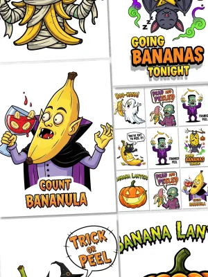 Nano-Banana Prompts for Halloween Funny Banana Tshirts PDF Guide