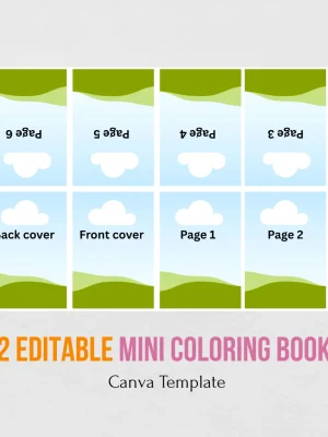 Editable Mini Coloring Book Canva Template