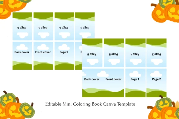 Editable Mini Coloring Book Canva Template