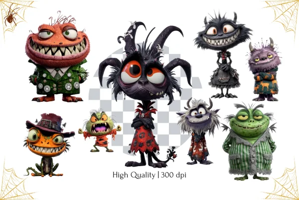 Funny Monsters Pack Clipart PNG