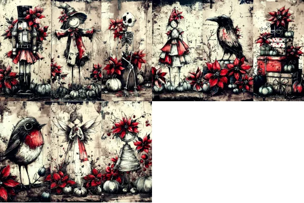 Digital Goth Christmas Junk Journals