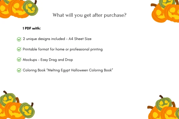 Mini Coloring Book Canva Template and Halloween Coloring Pages - Image 6