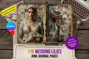 Wedding Lilies Junk Journal Bundle