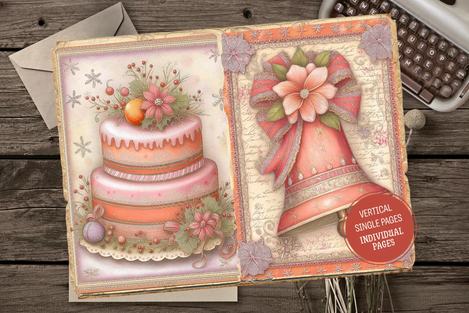 Christmas Ephemera Junk Journal Collages