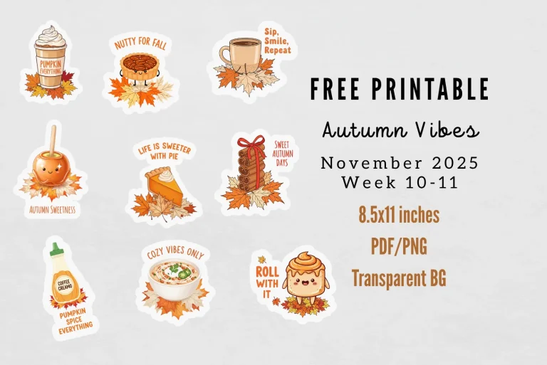 free autumn stickers