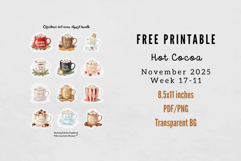 Free Gift: “Christmas Hot Cocoa” Sticker Kit (30+ High-Res Files)